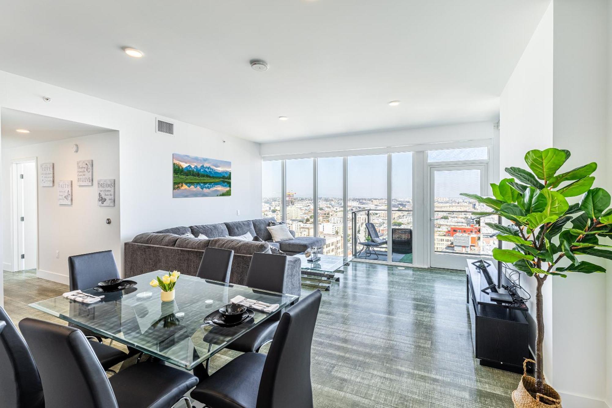 Top Floor High Rise 3 Bed Dtla Skyscraper Penthouse Los Angeles Bagian luar foto
