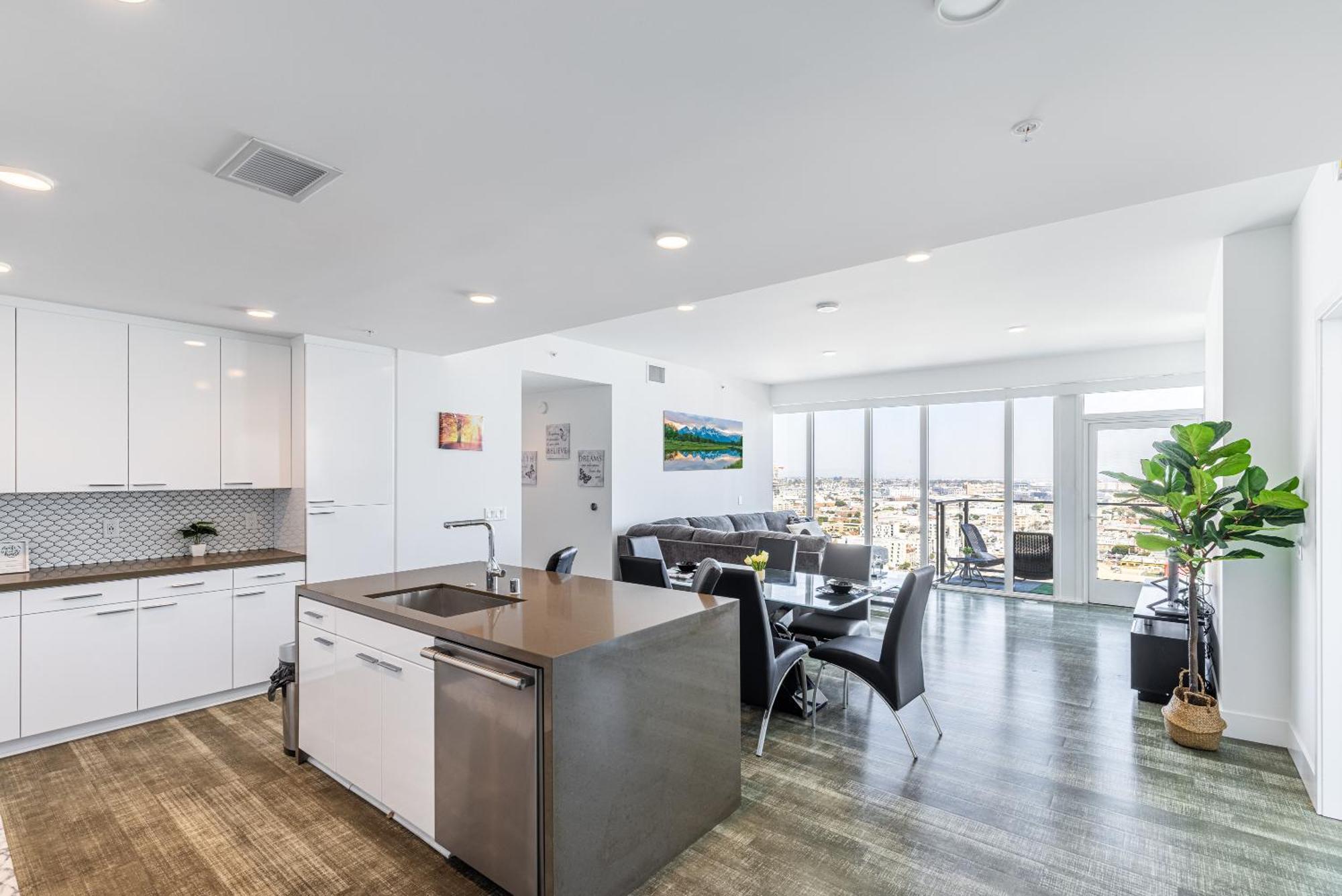 Top Floor High Rise 3 Bed Dtla Skyscraper Penthouse Los Angeles Bagian luar foto