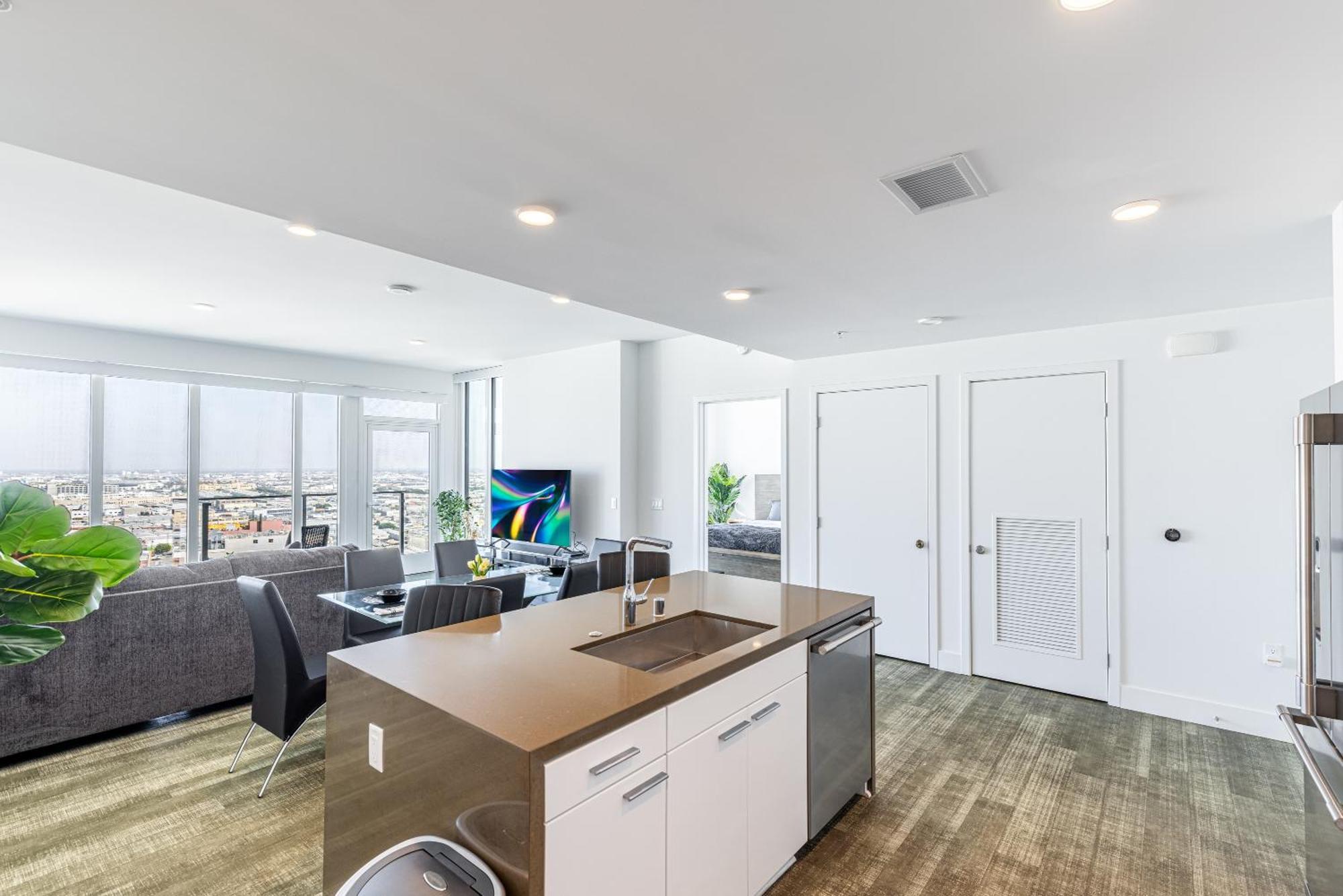 Top Floor High Rise 3 Bed Dtla Skyscraper Penthouse Los Angeles Bagian luar foto