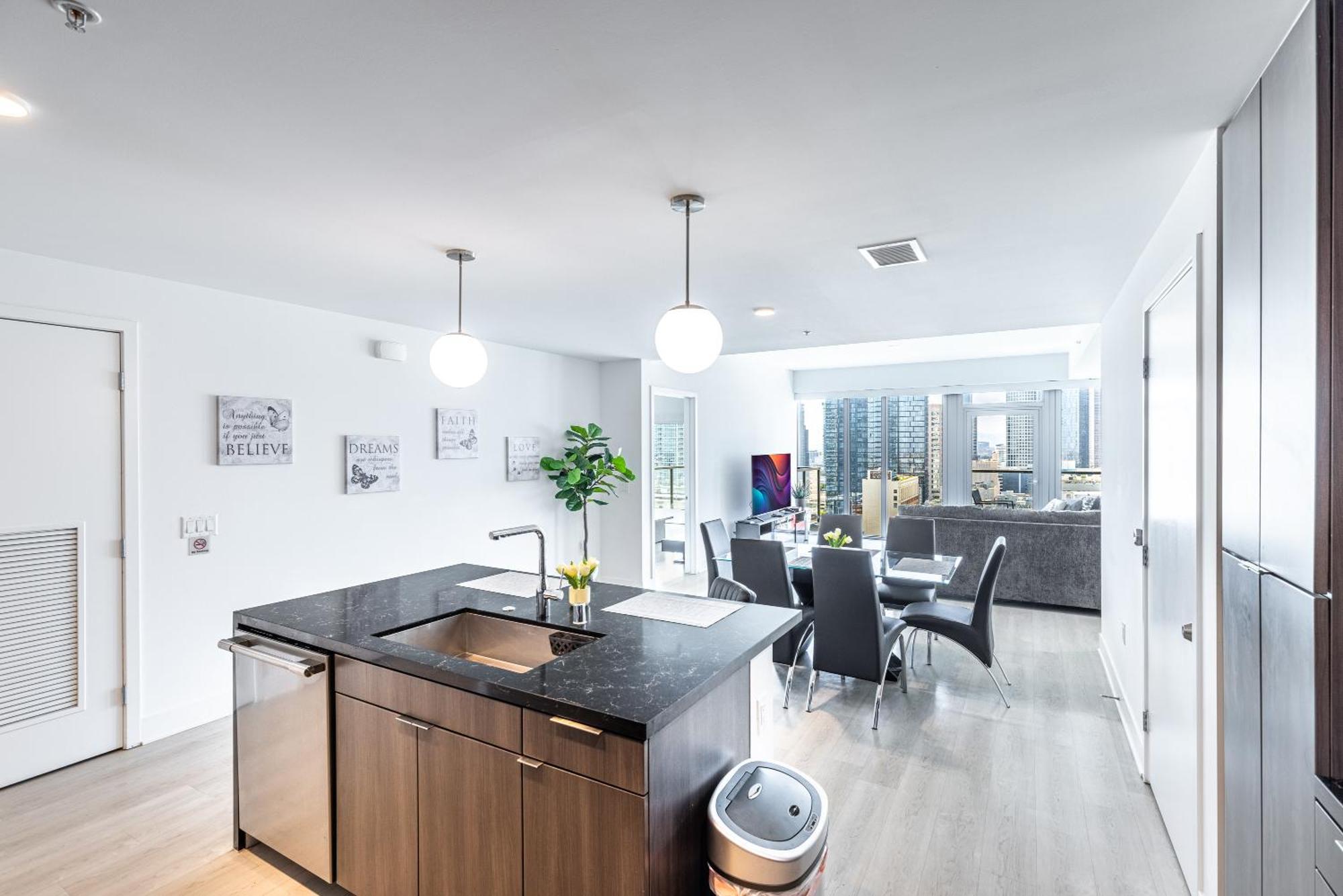 Top Floor High Rise 3 Bed Dtla Skyscraper Penthouse Los Angeles Bagian luar foto