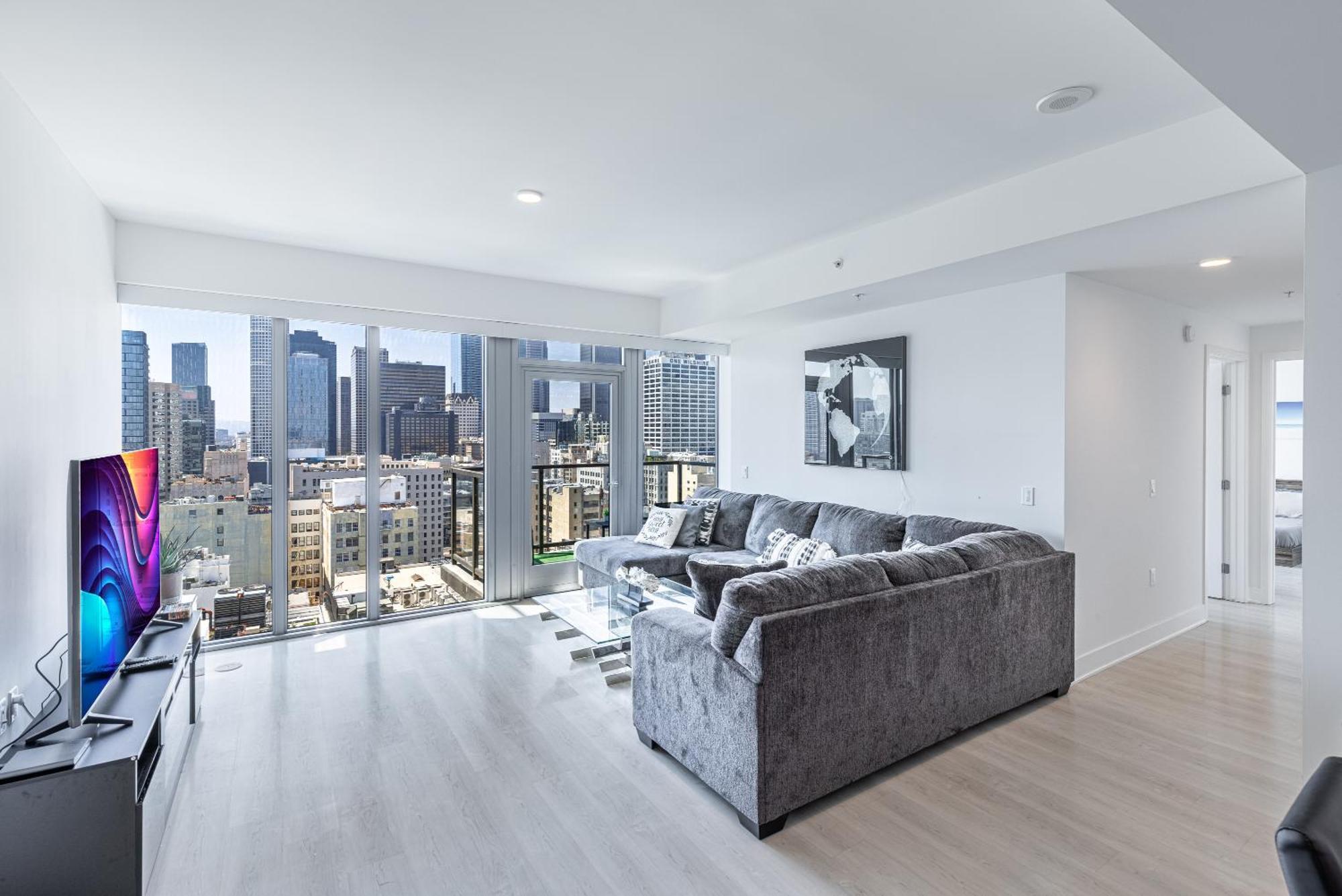 Top Floor High Rise 3 Bed Dtla Skyscraper Penthouse Los Angeles Bagian luar foto
